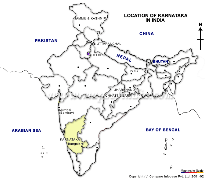 Karnataka Location Map