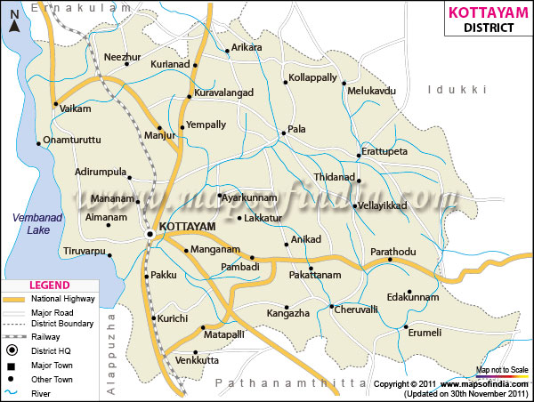 District Map of Kottayam