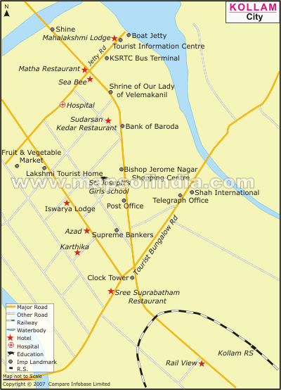 Kollam City Map