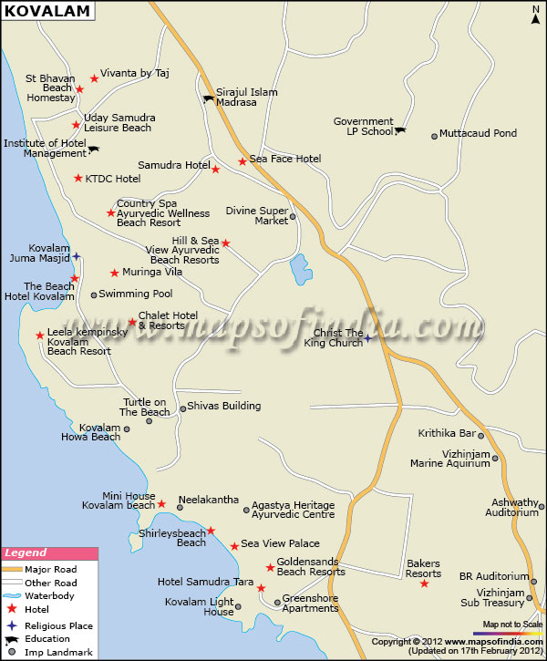 City Map of Kovalam