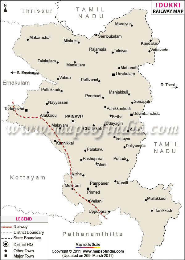 Railway Map of Idukki