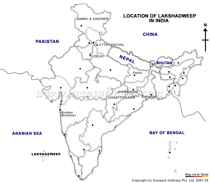 Location Map Of Lakshadweep