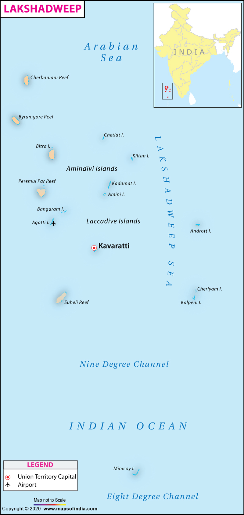Travel Map of Lakshadweep