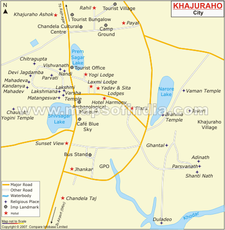 Khajuraho City Map
