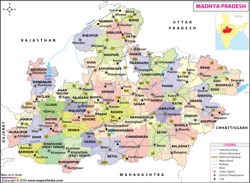 Tourist Map Of Rajasthan State