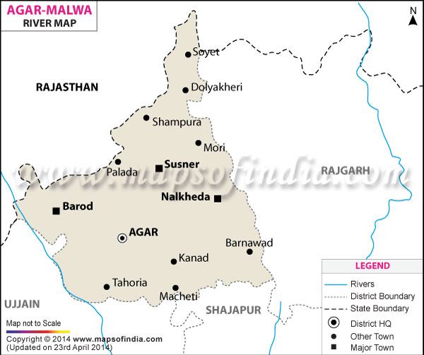 River Map of Agar Malwa