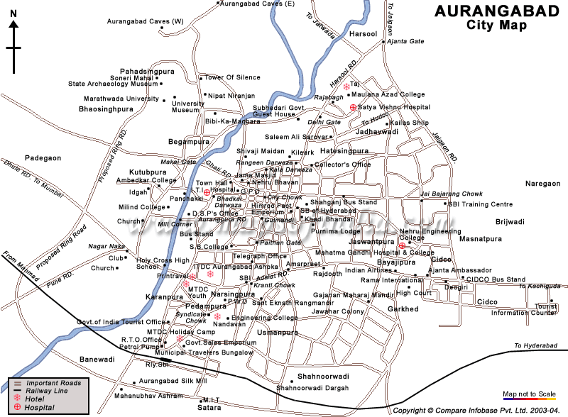 Map of Aurangabad
