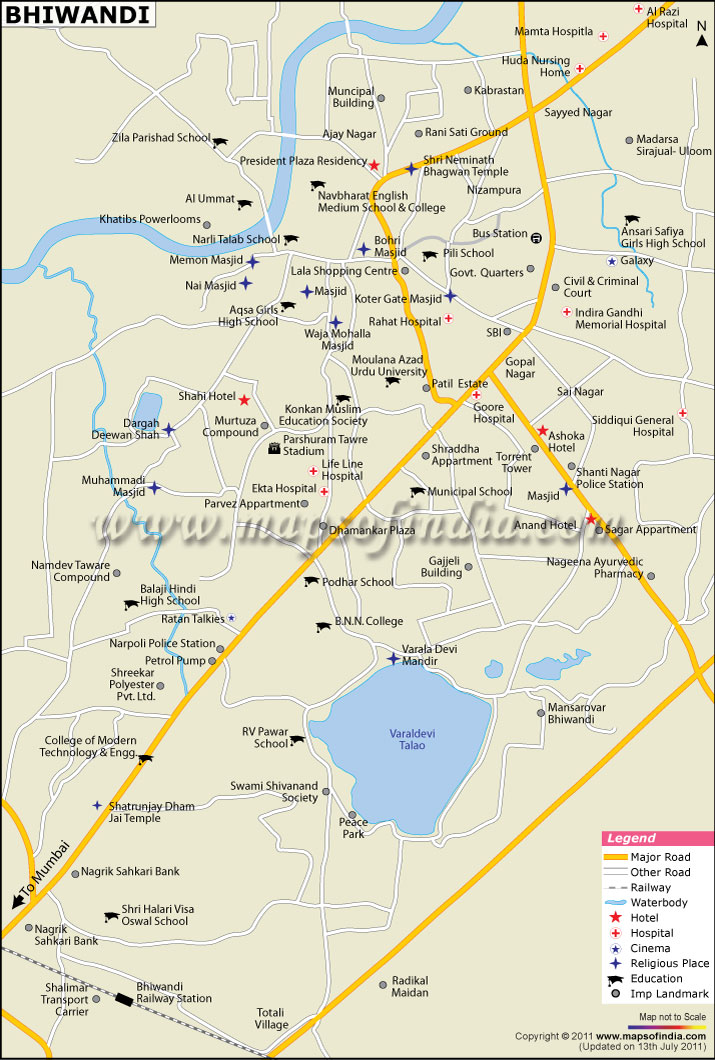 Bhiwandi City Map