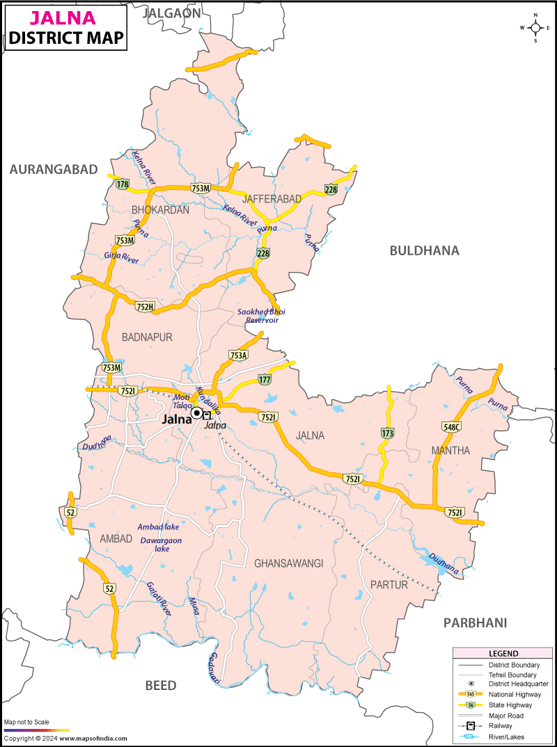 District Map of Jalna