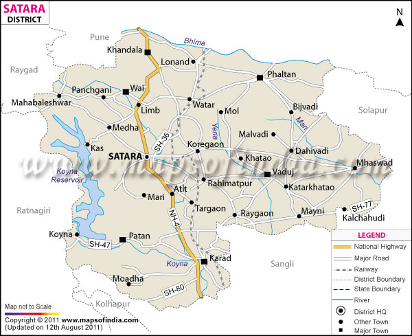 District Map of Satara