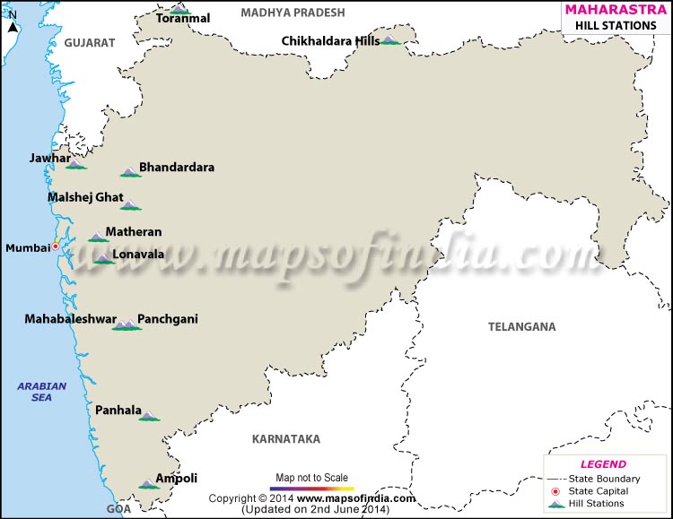 Maharashtra Hill Stations Map