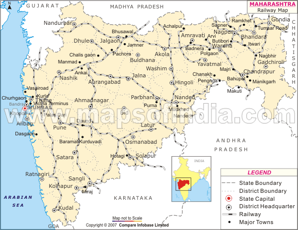 Maharashtra Rail Network Map