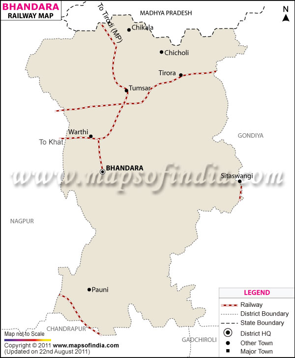 Railway Map of Bhandara