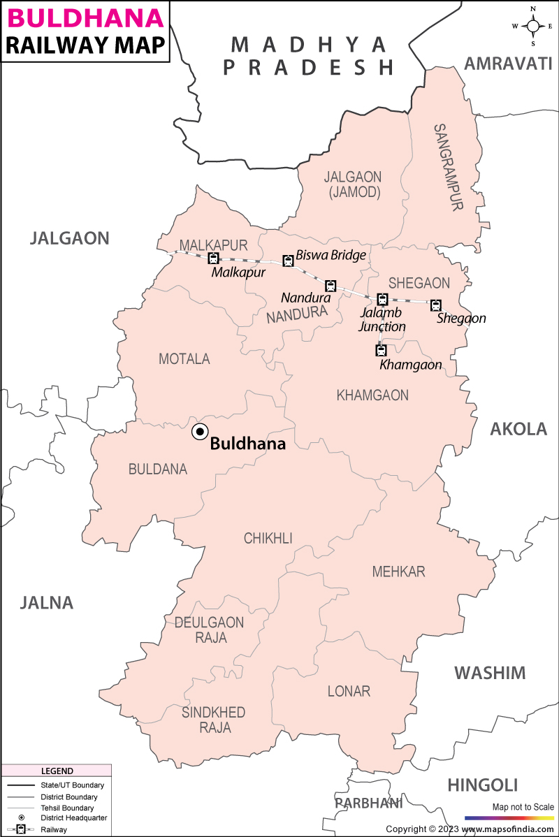Railway Map of Buldhana