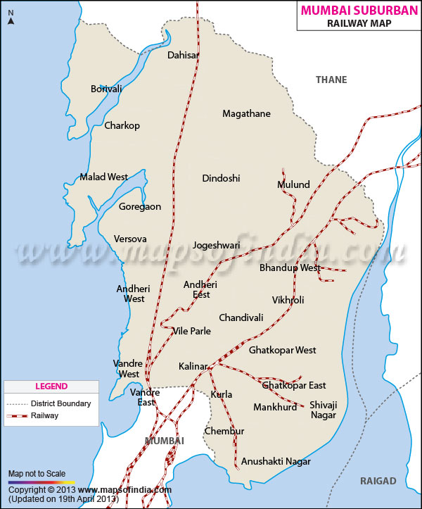 Railway Map of Mumbai Suburban