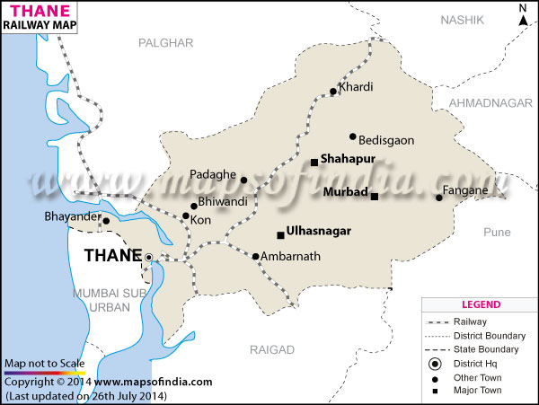 Railway Map of Thane