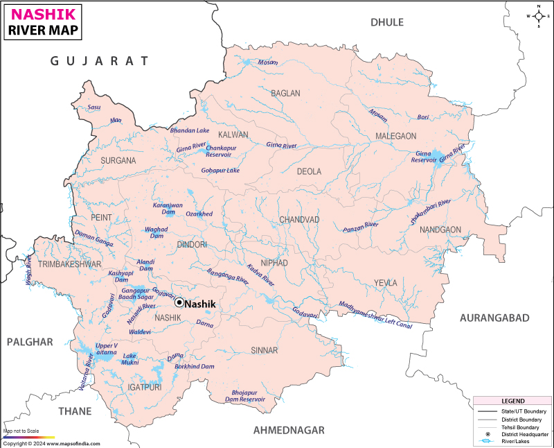 River Map of Nashik