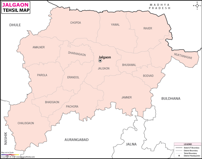 Tehsil Map of Jalgaon