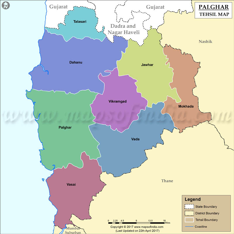 Tehsil Map of Palghar