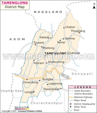 Tamenglong District Map