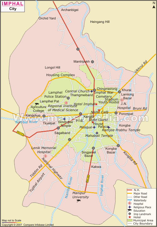 Imphal City Map