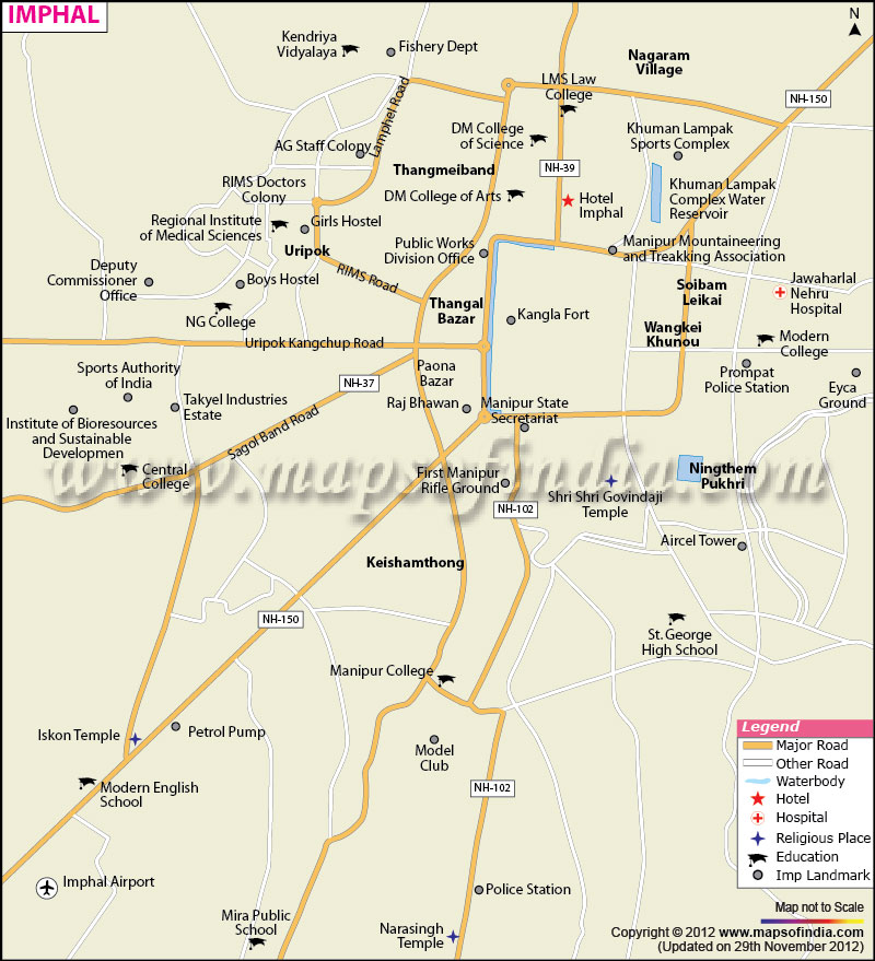 Tourist Map of Imphal
