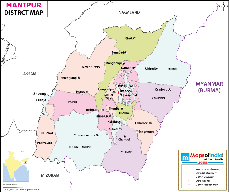 Manipur District Map