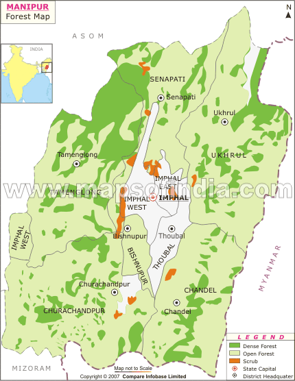 Manipur Forest Map