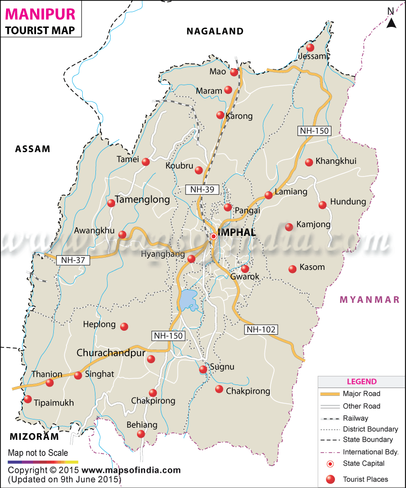 Travel Map of Manipur
