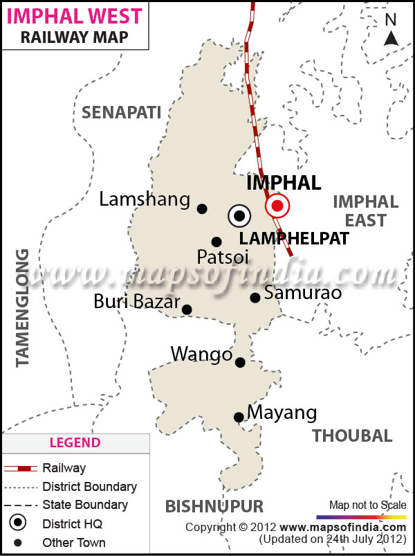 railway Map of Imphal west