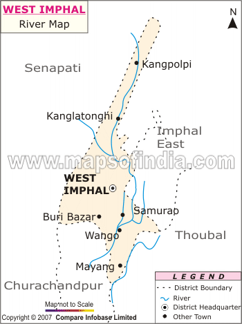 River Map of West Imphal