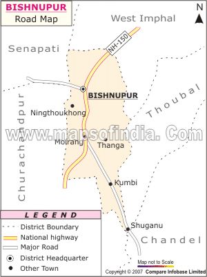 Road Map of Bishnupur