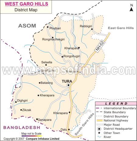 West Garo Hills District Map