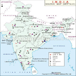 Metallic Map of India