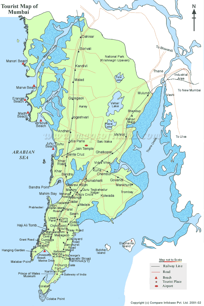 Tourist Map of Mumbai