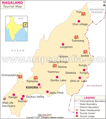 Travel Map of Nagaland
