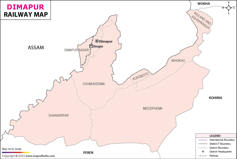 Railway Map of Dimapur