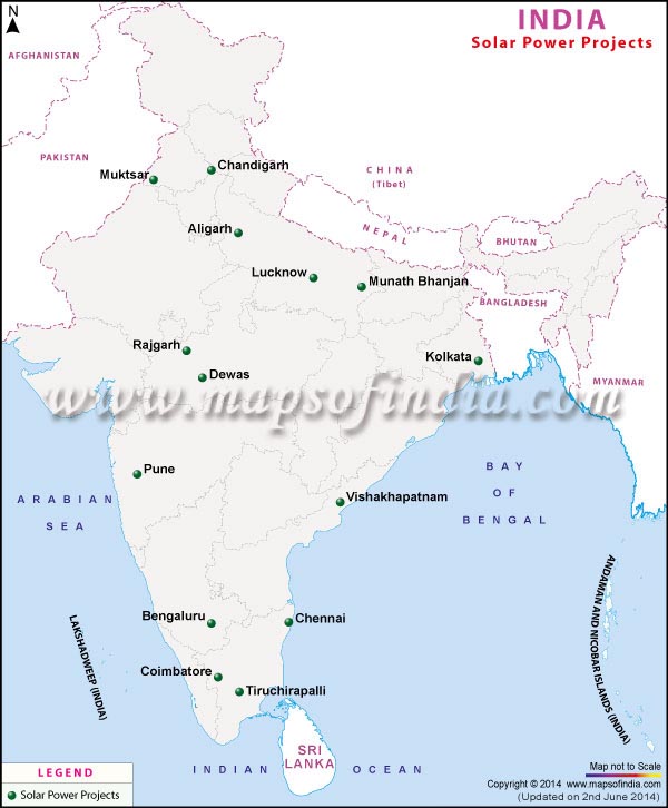 Solar power stations in India by state