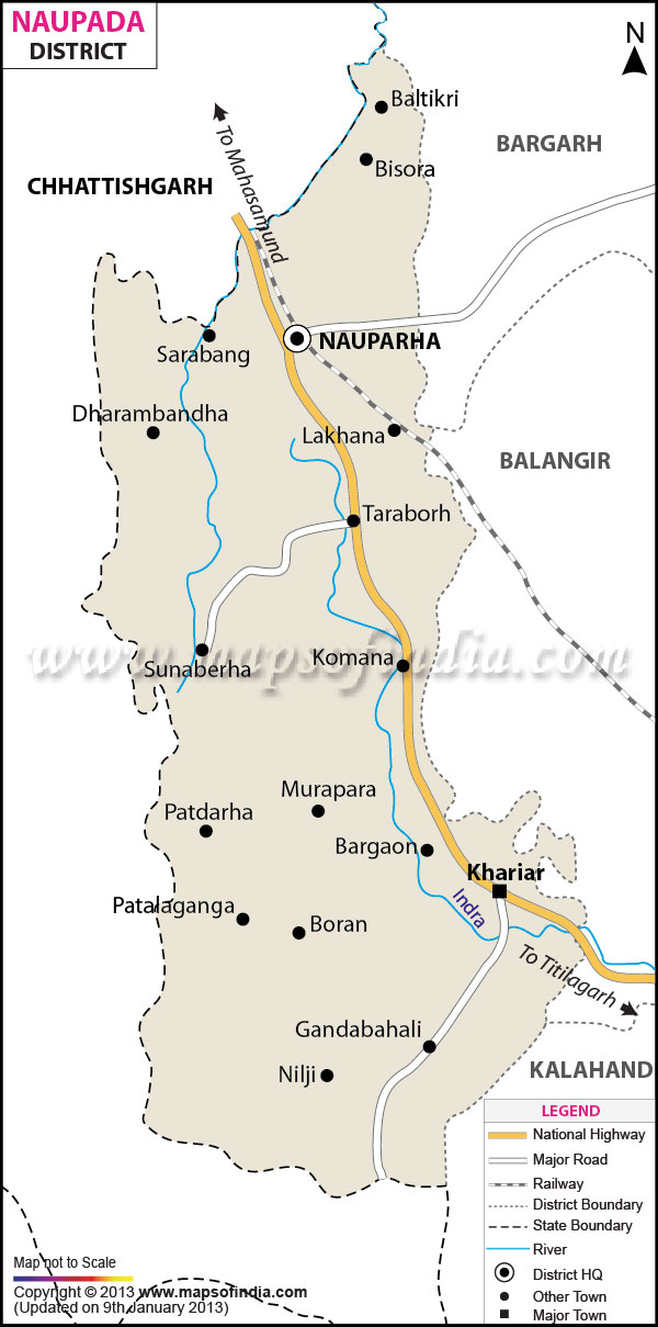 District Map of Nuapada
