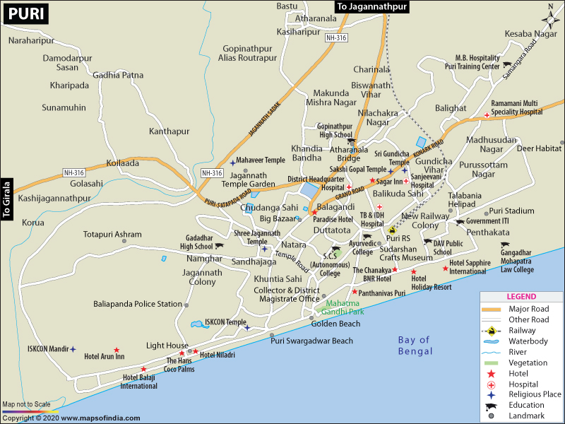 City Map of Puri