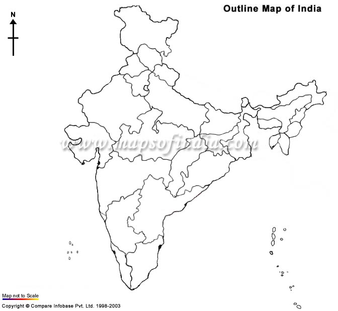 Outline Map of India