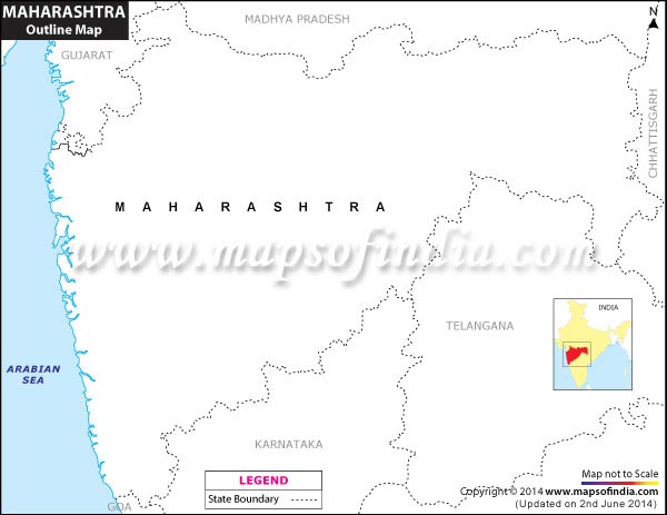 Outline Map of Maharashtra