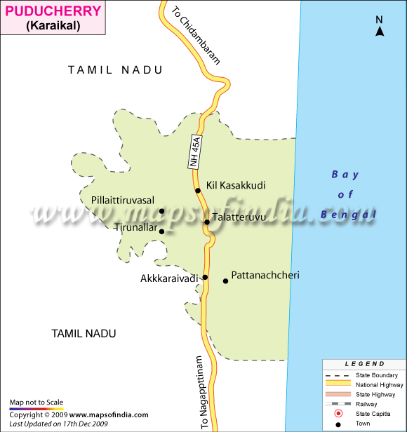 ADMINISTRATIVE MAP OF KARAIKAL POCKET - PONDICHERRY