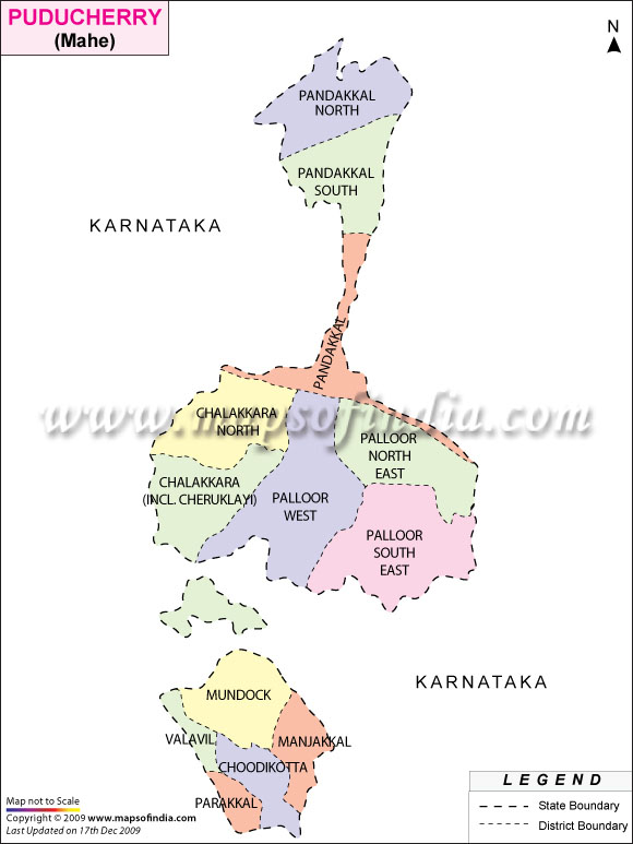 ADMINISTRATIVE MAP OF MAHE POCKET - PONDICHERRY