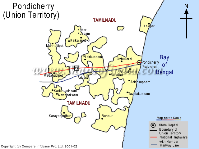 Administrative Map of Puduchcheri Pocket - Pondicherry