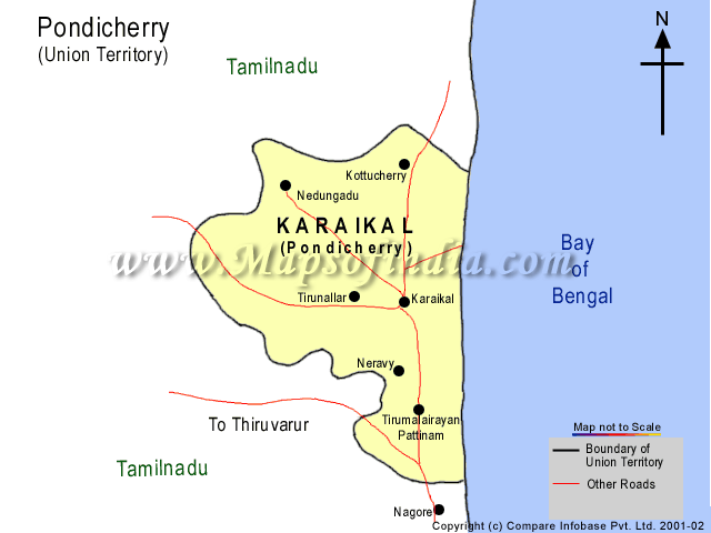 Administrative Map of Karaikal Pocket - Pondicherry