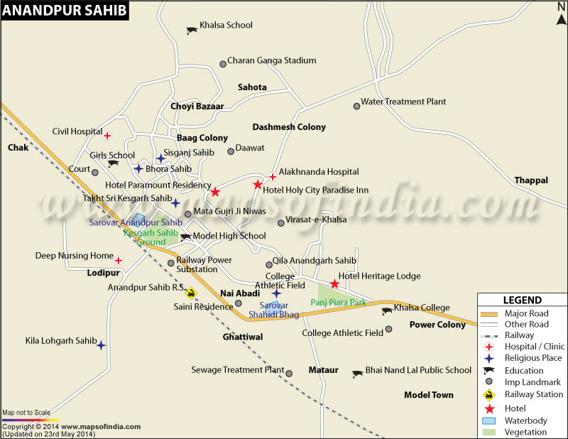 Anandpur Sahib City Map 