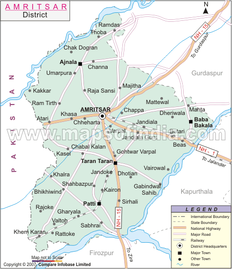 Amritsar District Map