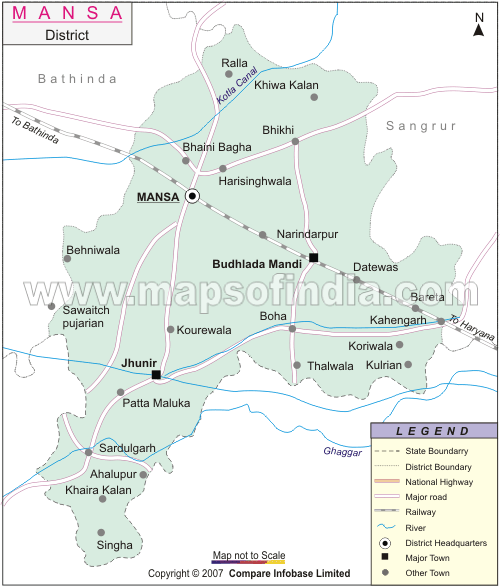 Mansa District Map