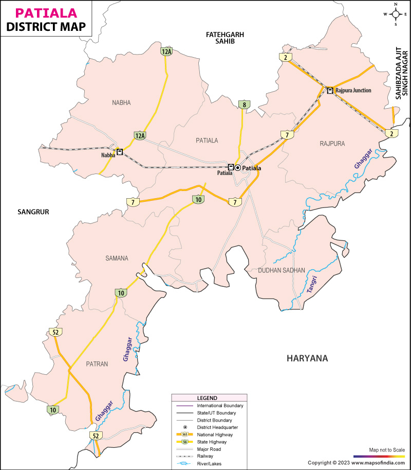 District Map of Patiala